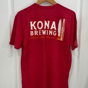 Kona Brewing Sportiqe super soft Red T-Shirt size large